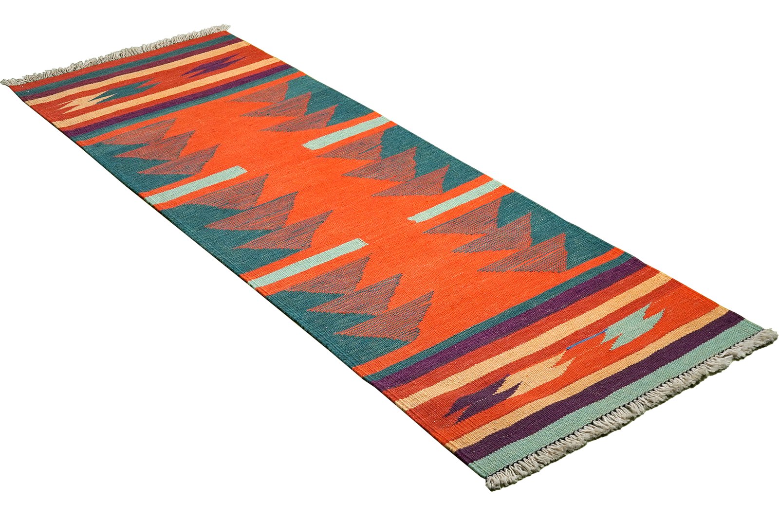Kelim Gashgai — Handmade, 67x191 cm, Multicolor, 100% Virgin Wool | View 4