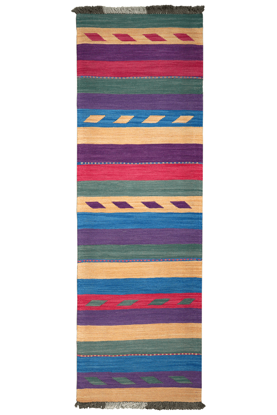 Kelim Gashgai — Handmade, 64x203 cm, Multicolor, 100% Virgin Wool | Main view