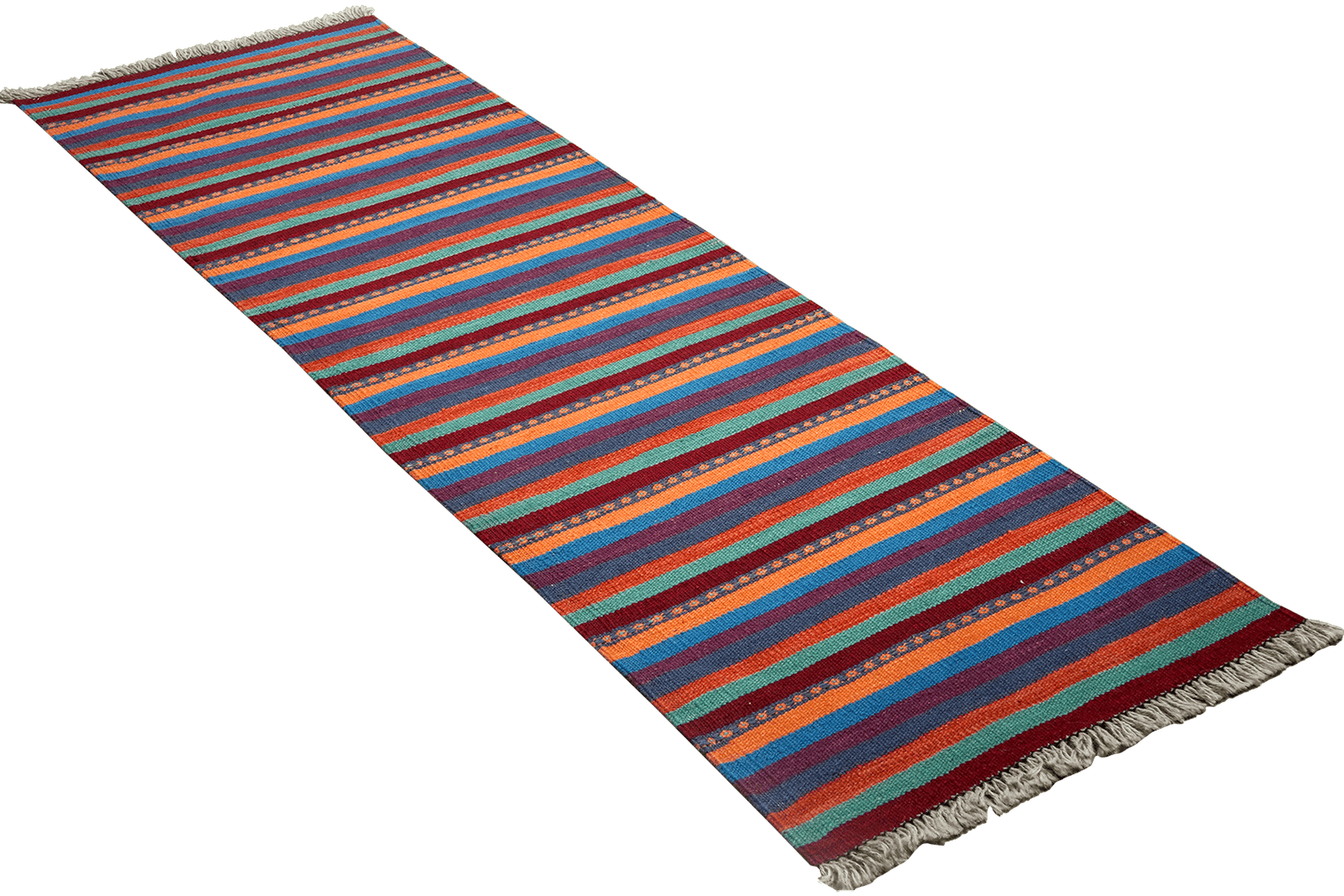 Kelim Gashgai — Handmade, 60x195 cm, Multicolor, 100% Virgin Wool | View 4