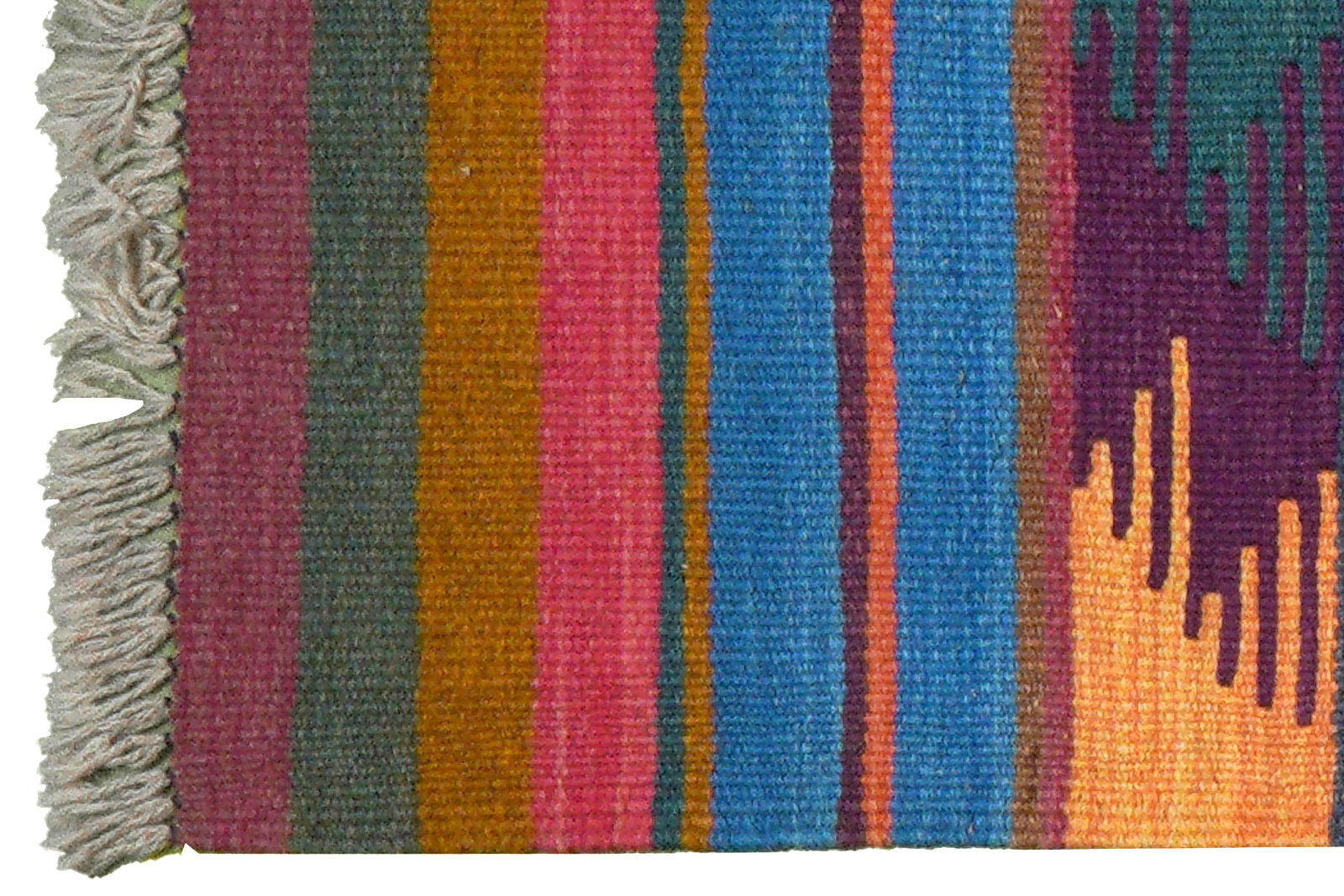 Kelim Gashgai — Handgefertigt, 193x59 cm, Bunt, 100% Virgin Wool | View 4