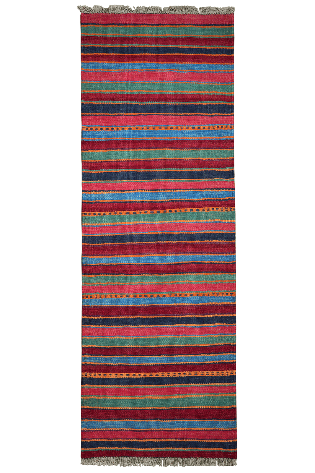 Kelim Gashgai — Handmade, 65x197 cm, Multicolor, 100% Virgin Wool | Main view