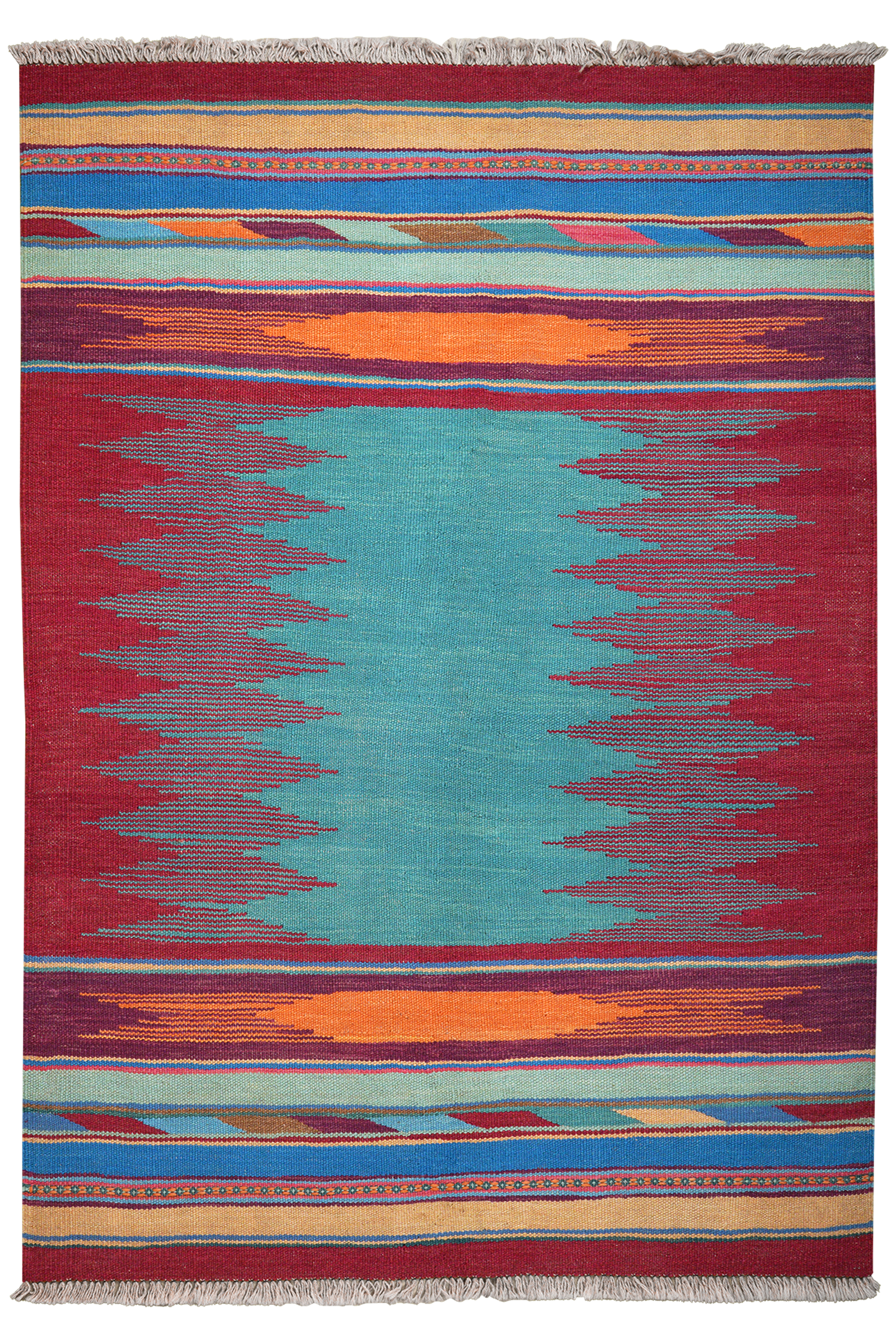 Kelim Gashgai — Handmade, 127x181 cm, Multicolor, 100% Virgin Wool | Main view