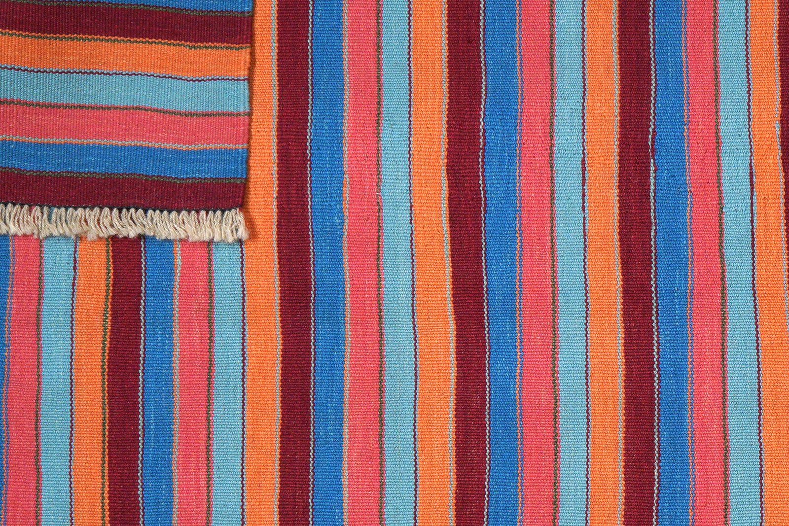Kelim Gashgai — Handmade, 126x190 cm, Green, 100% Virgin Wool | View 6
