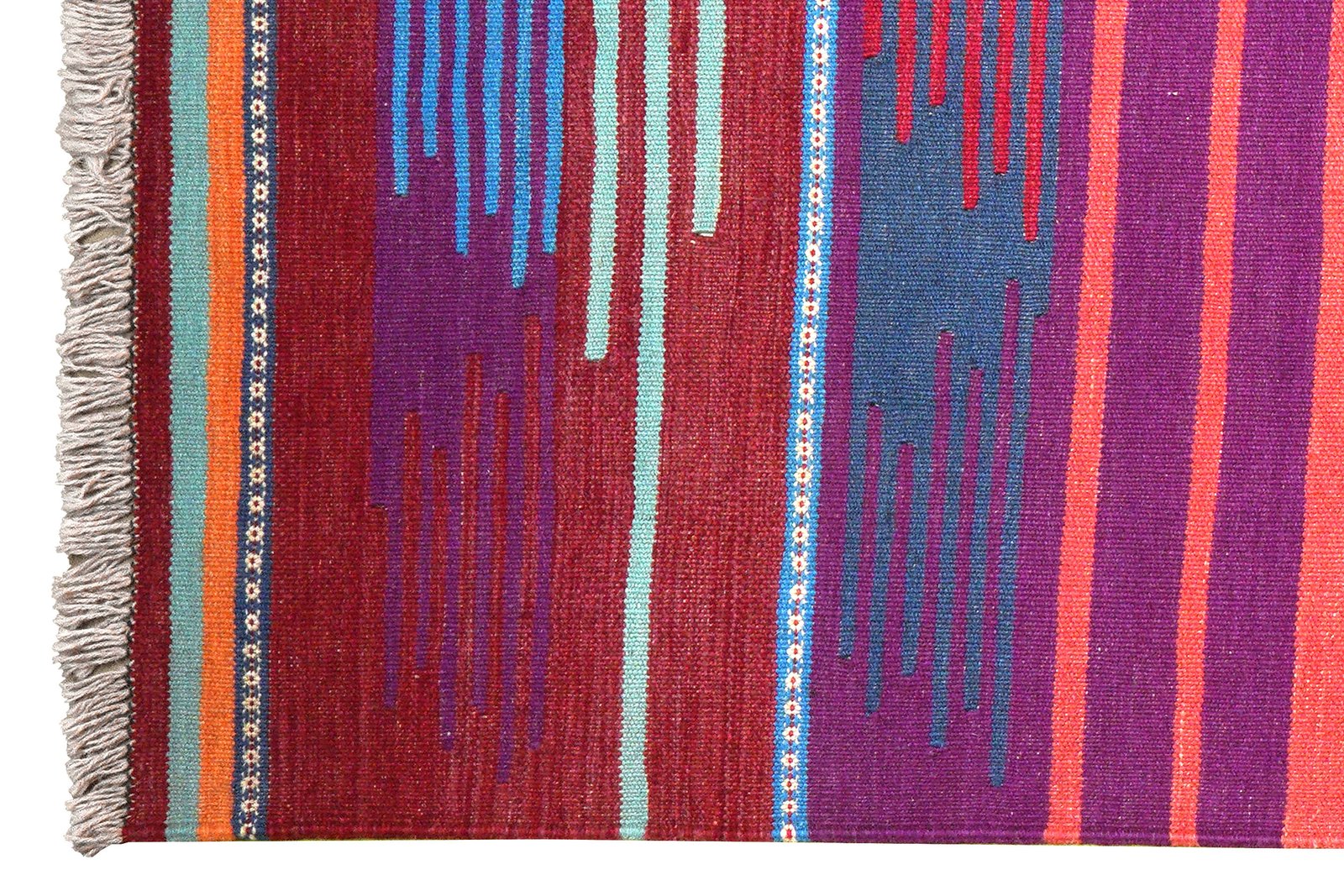 Kelim Gashgai — Handmade, 106x258 cm, Multicolor, 100% Virgin Wool | View 3