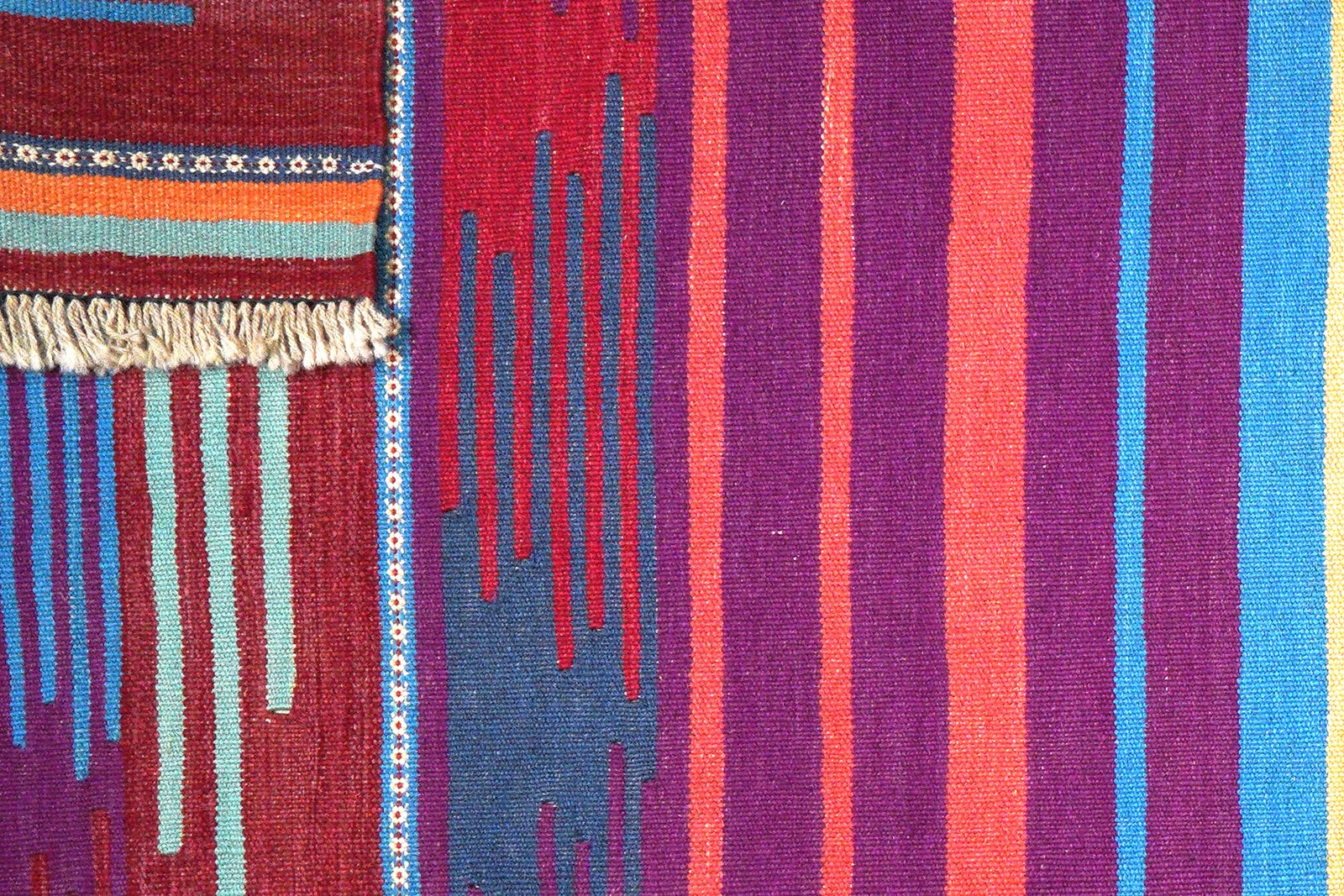 Kelim Gashgai — Handmade, 106x258 cm, Multicolor, 100% Virgin Wool | View 6