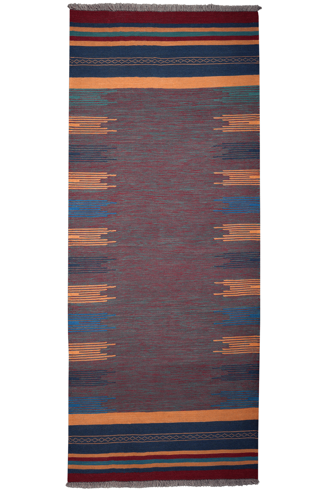 Kelim Gashgai — Handmade, 100x252 cm, Multicolor, 100% Virgin Wool | Main view