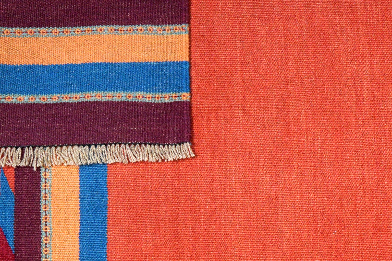 Kelim Gashgai — Handmade, 170x229 cm, Red, 100% Virgin Wool | View 6