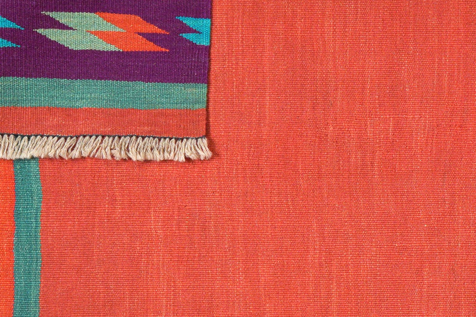 Kelim Gashgai — Handmade, 123x177 cm, Red, 100% Virgin Wool | View 6