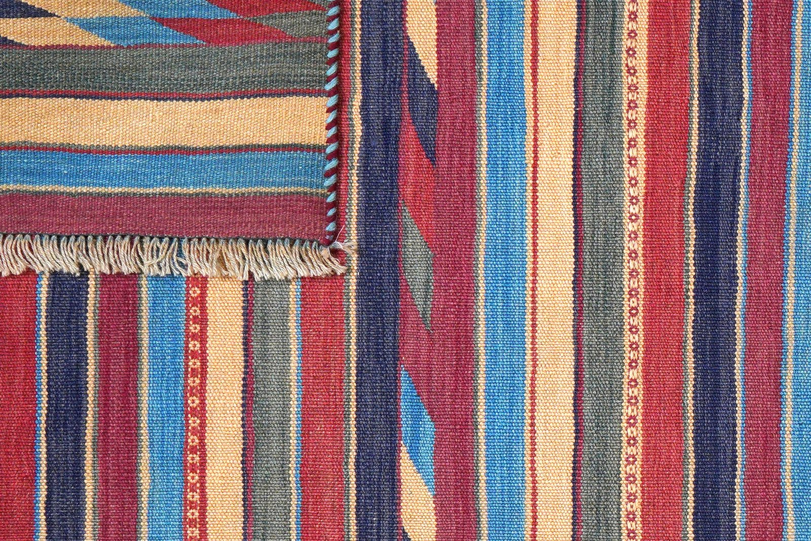 Kelim Gashgai — Handmade, 123x179 cm, Multicolor, 100% Virgin Wool | View 6