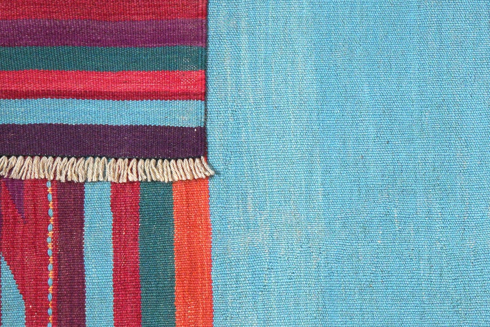 Kelim Gashgai — Handmade, 121x202 cm, Blue, 100% Virgin Wool | View 6