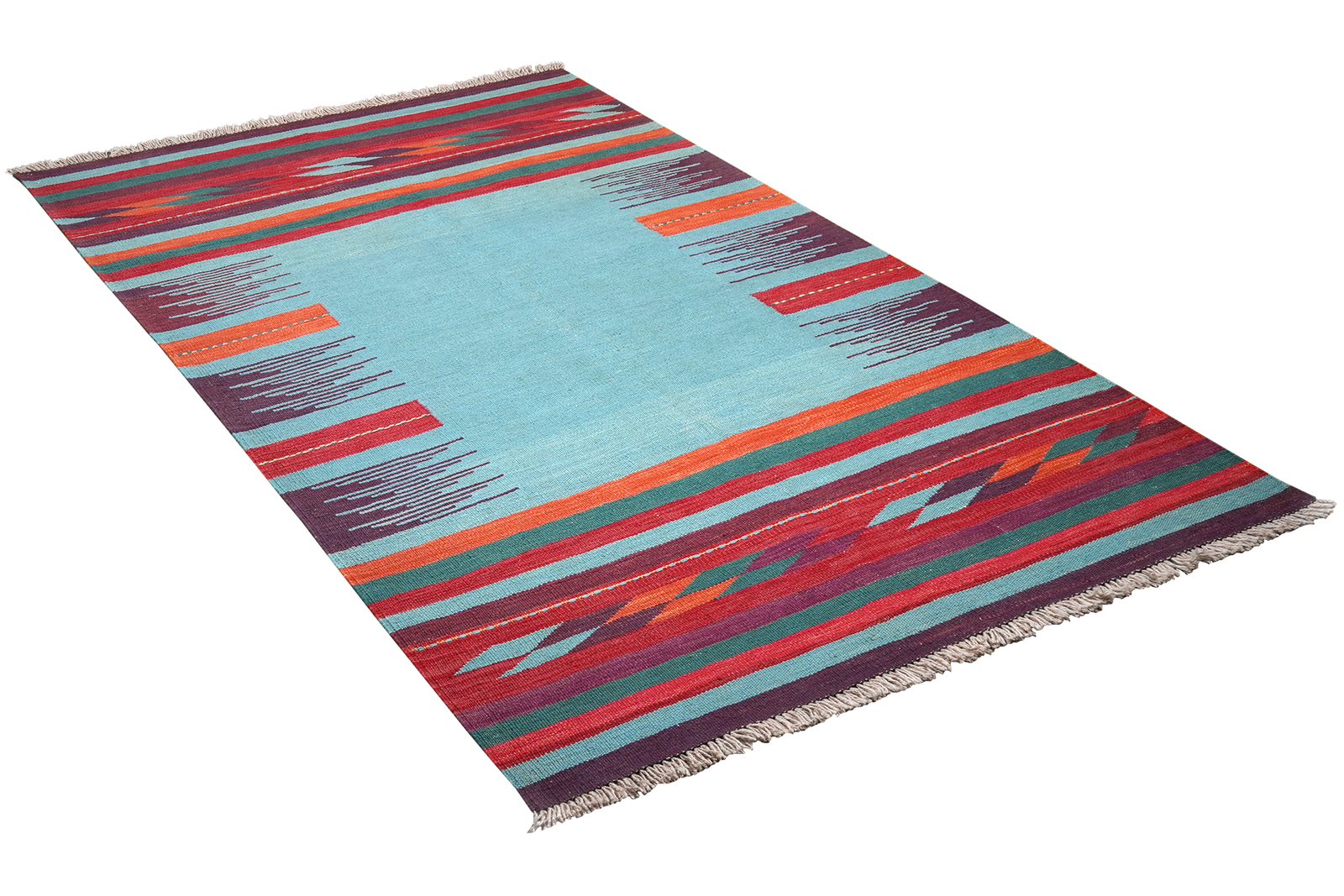 Kelim Gashgai — Handgefertigt, 202x121 cm, Bunt, 100% Virgin Wool | View 5