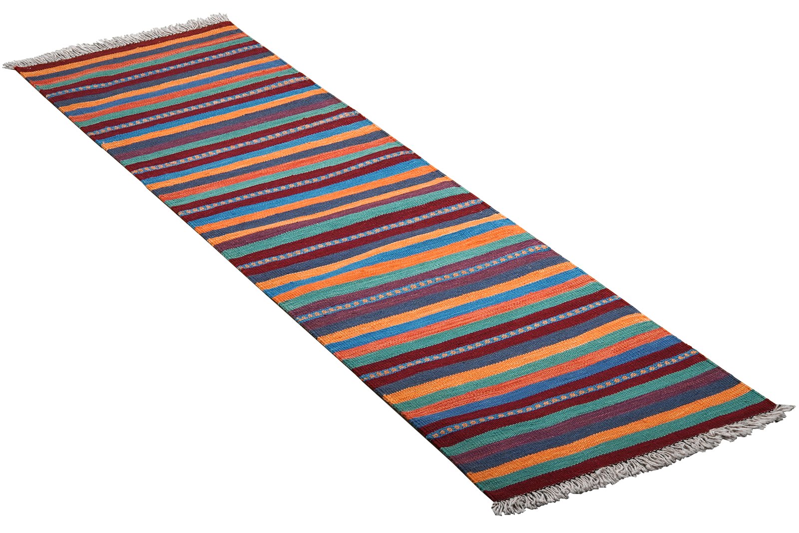 Kelim Gashgai — Handmade, 61x194 cm, Multicolor, 100% Virgin Wool | View 4