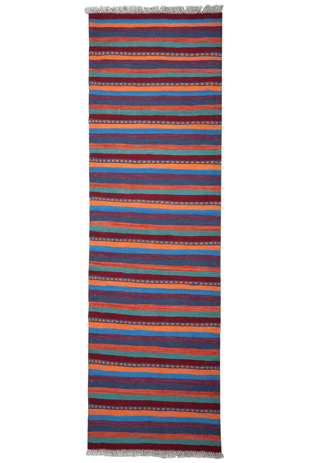 Kelim Gashgai — Handmade, 58x195 cm, Multicolor, 100% Virgin Wool | Main view