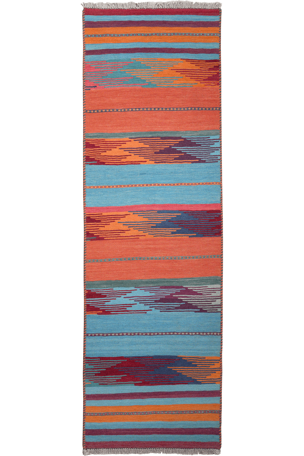Kelim Gashgai — Handmade, 63x207 cm, Multicolor, 100% Virgin Wool | Main view