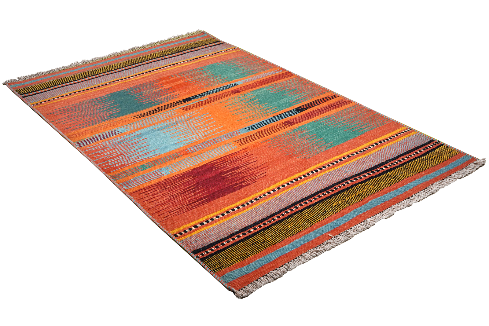 Kelim Gashgai — Handgefertigt, 197x124 cm, Bunt, 100% Virgin Wool | View 5