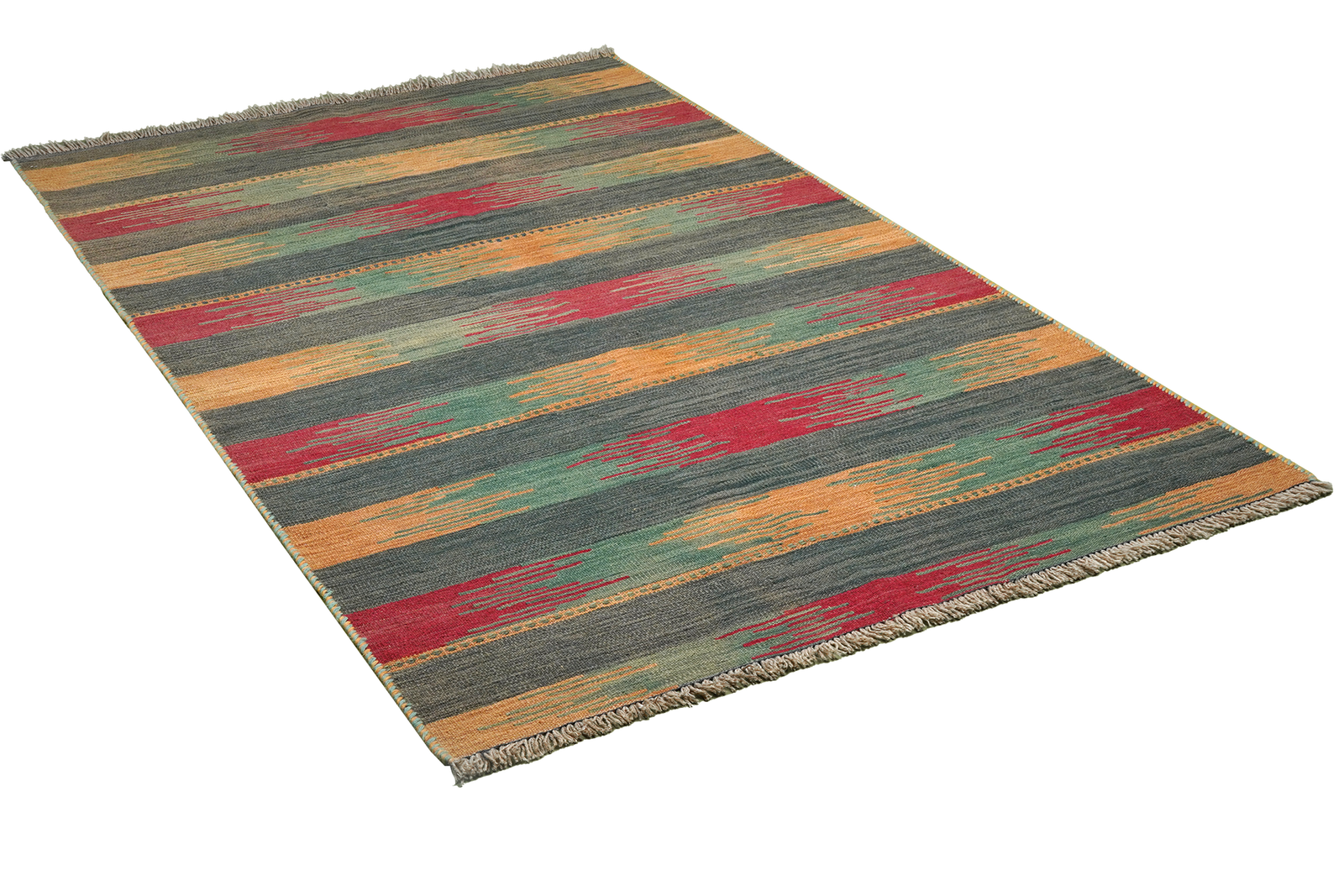 Kelim Gashgai — Handgefertigt, 192x117 cm, Bunt, 100% Virgin Wool | View 5