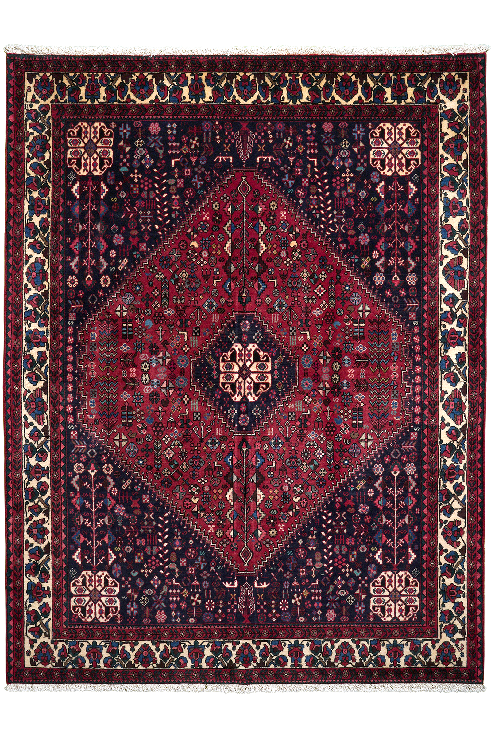 Abadeh — Handgefertigt, 204x155 cm, Beige, 100% Virgin Wool | Main view