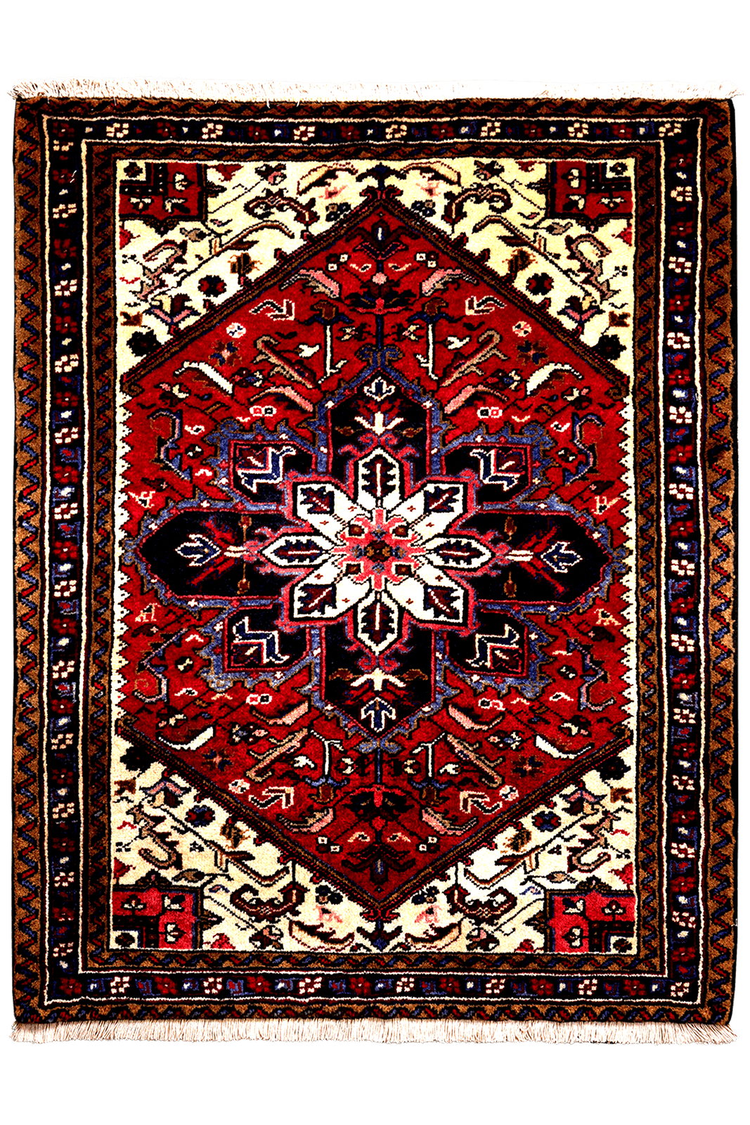 Mehrewan — Hand-knotted, 105x136 cm, Red, 100% Virgin Wool | Main view