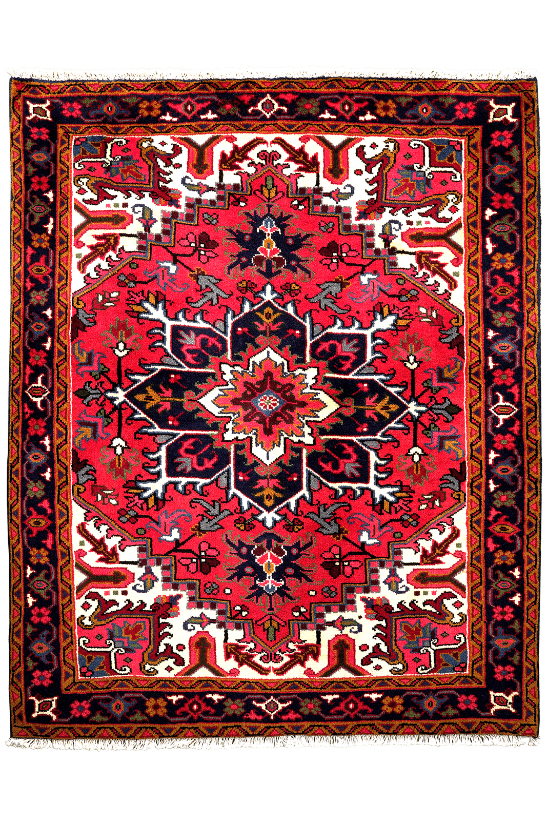 Mehrewan — Hand-knotted, 153x192 cm, Red, 100% Virgin Wool | Main view
