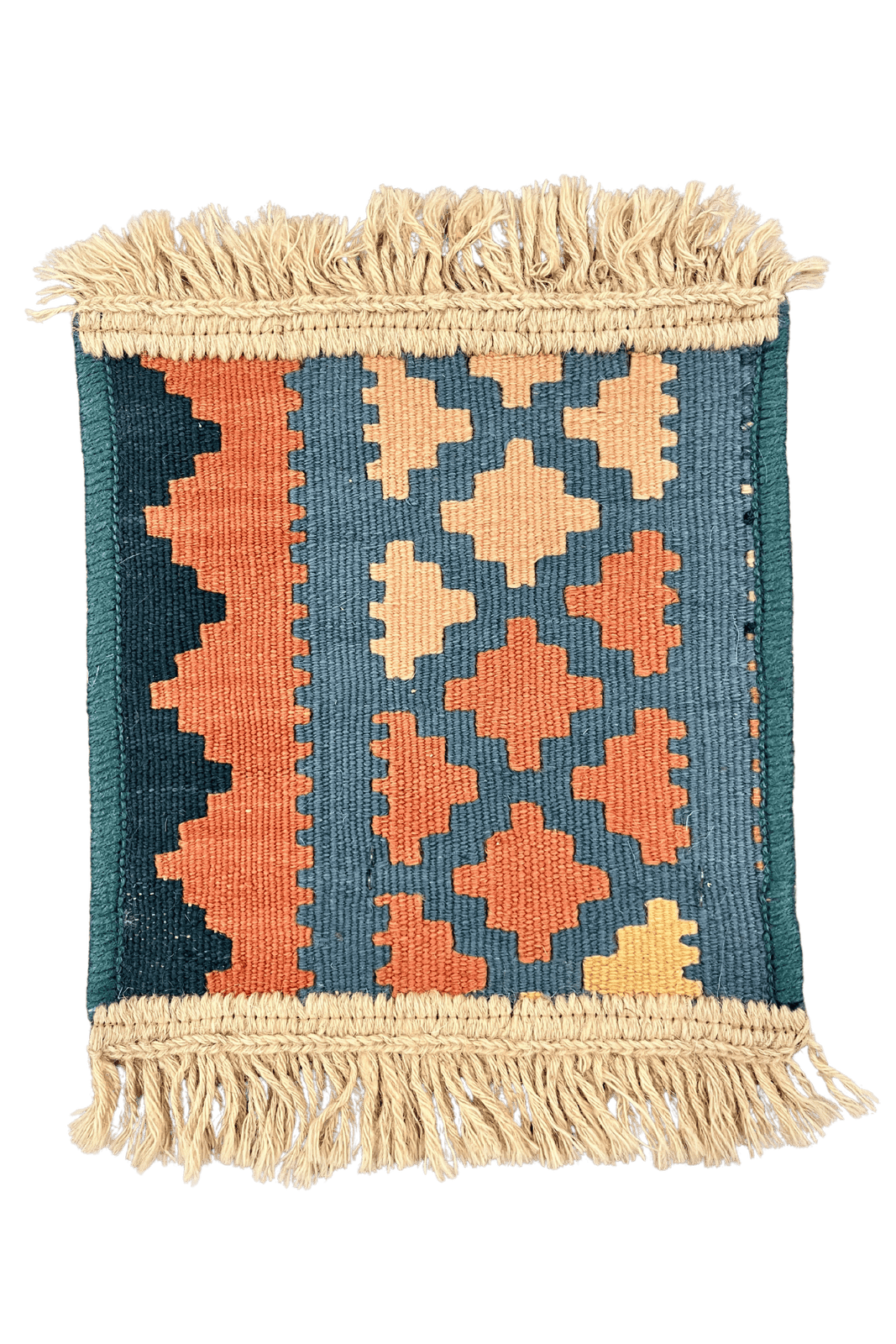 Kelim Gashgai — Handmade, 20x20 cm, Multicolor, 100% Virgin Wool | Main view