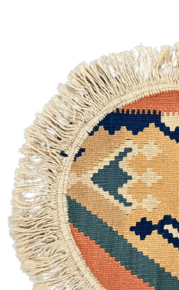 Kelim Gashgai — Handmade, 30x30 cm, Multicolor, 100% Virgin Wool | View 3