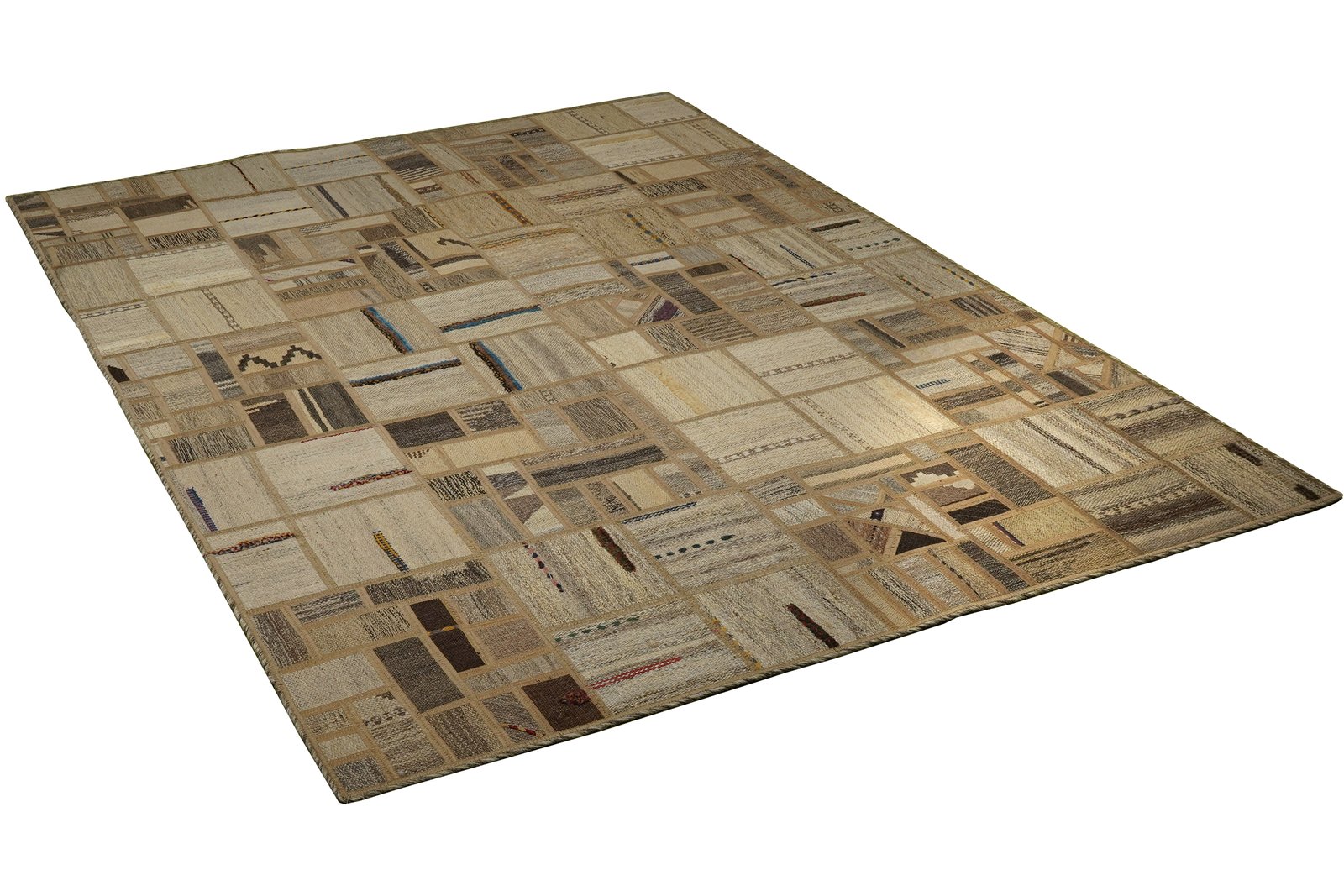 Kelim Tekkeh — Handmade, 150x200 cm, Beige, 100% Virgin Wool | View 4