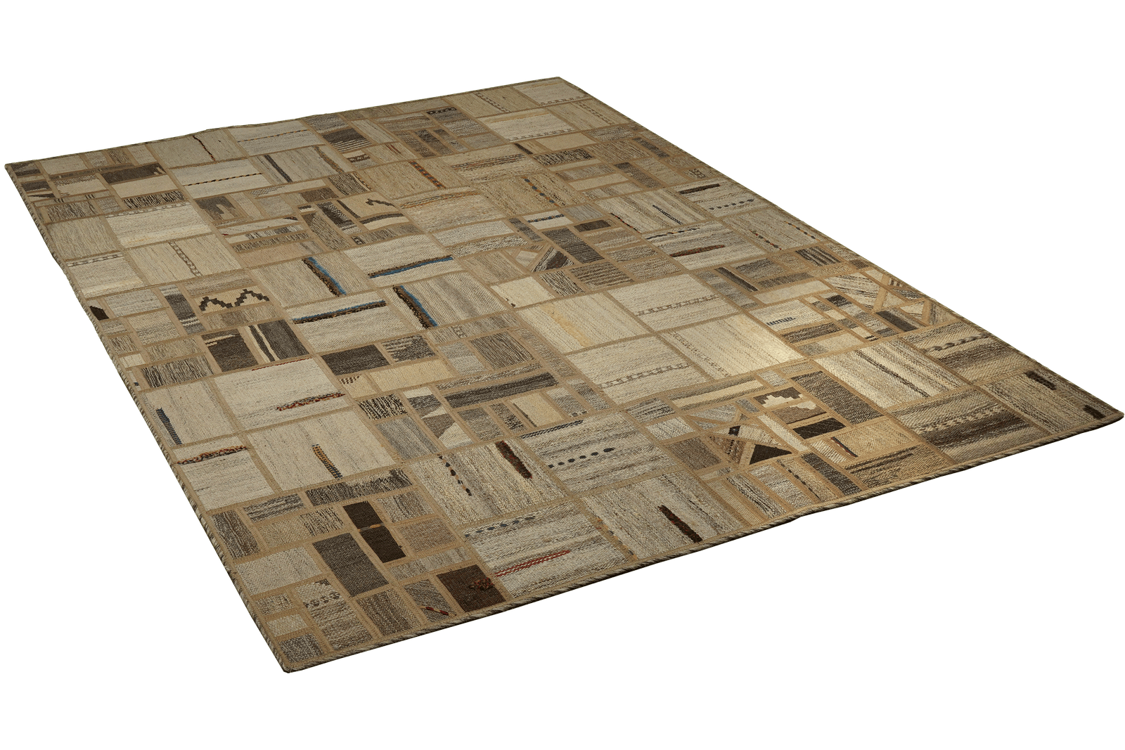 Kelim Tekkeh — Handmade, 150x200 cm, Beige, 100% Virgin Wool | View 4