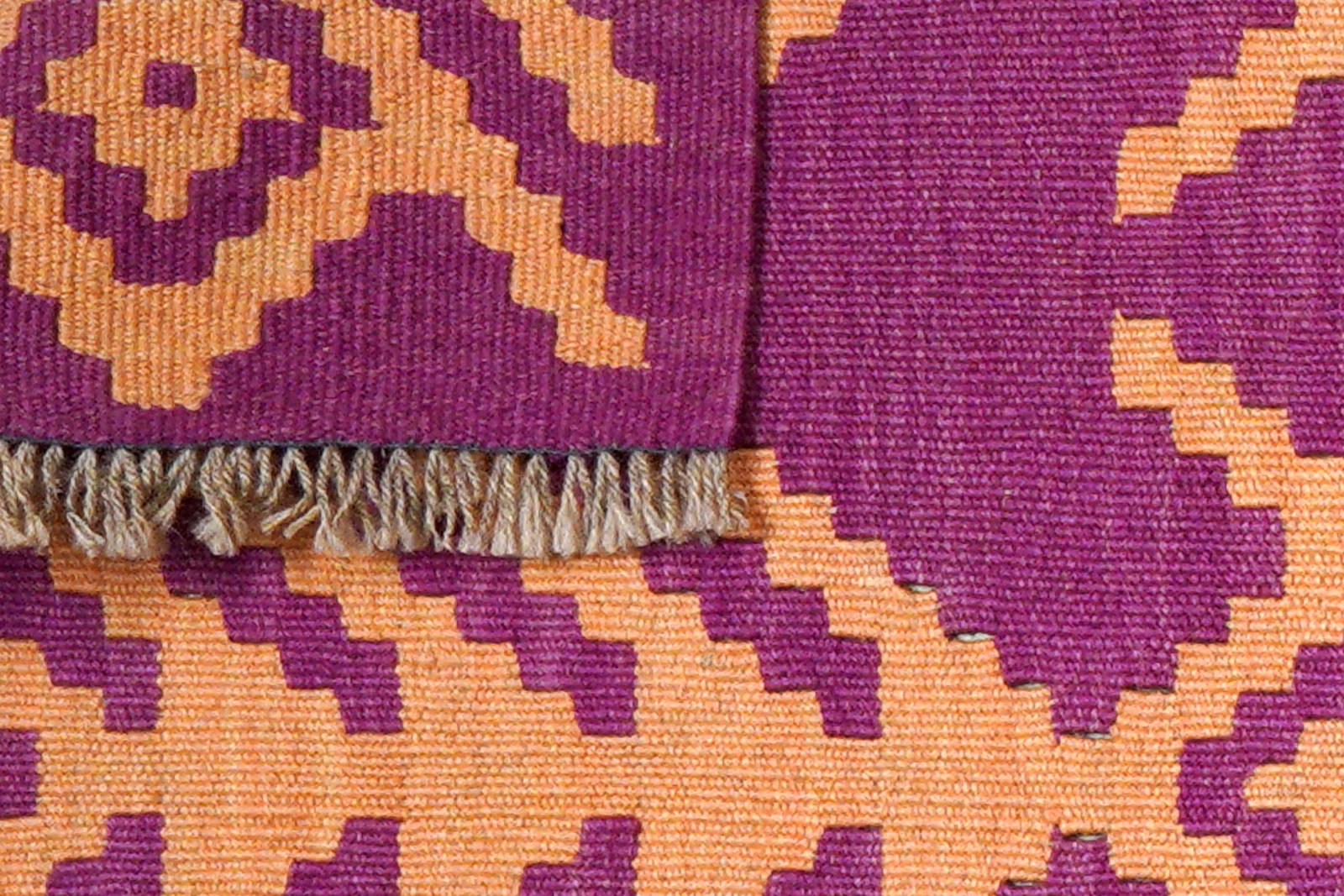 Kelim Gashgai — Handgefertigt, 94x64 cm, Violett, 100% Virgin Wool | View 7