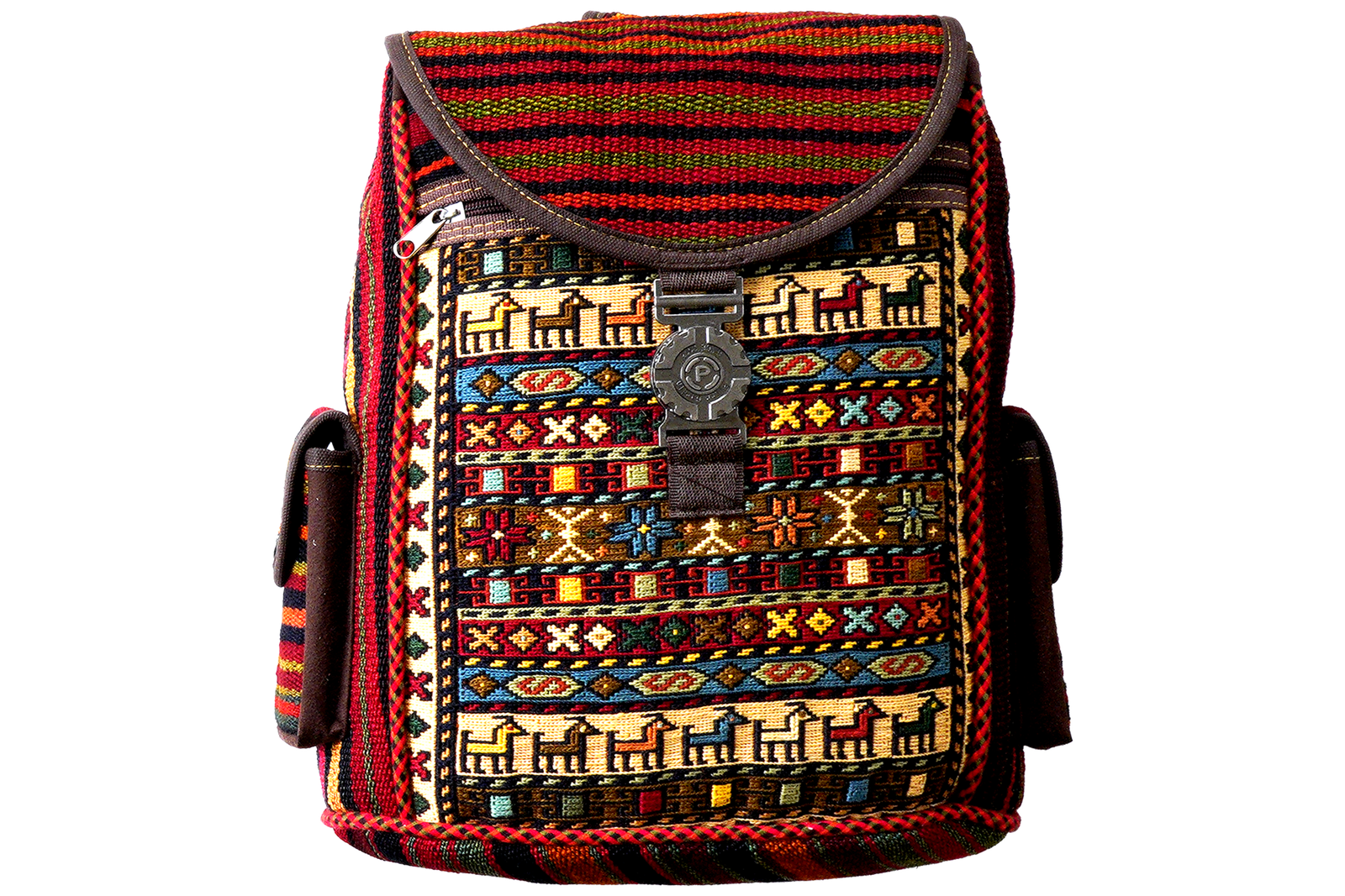 Kelim Tasche — Handmade, 36x43 cm, Multicolor, 100% Virgin Wool | Main view
