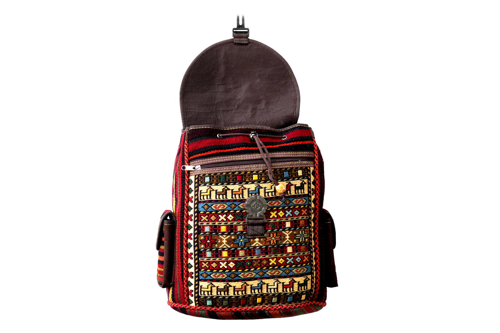 Kelim Tasche — Handmade, 36x43 cm, Multicolor, 100% Virgin Wool | View 5