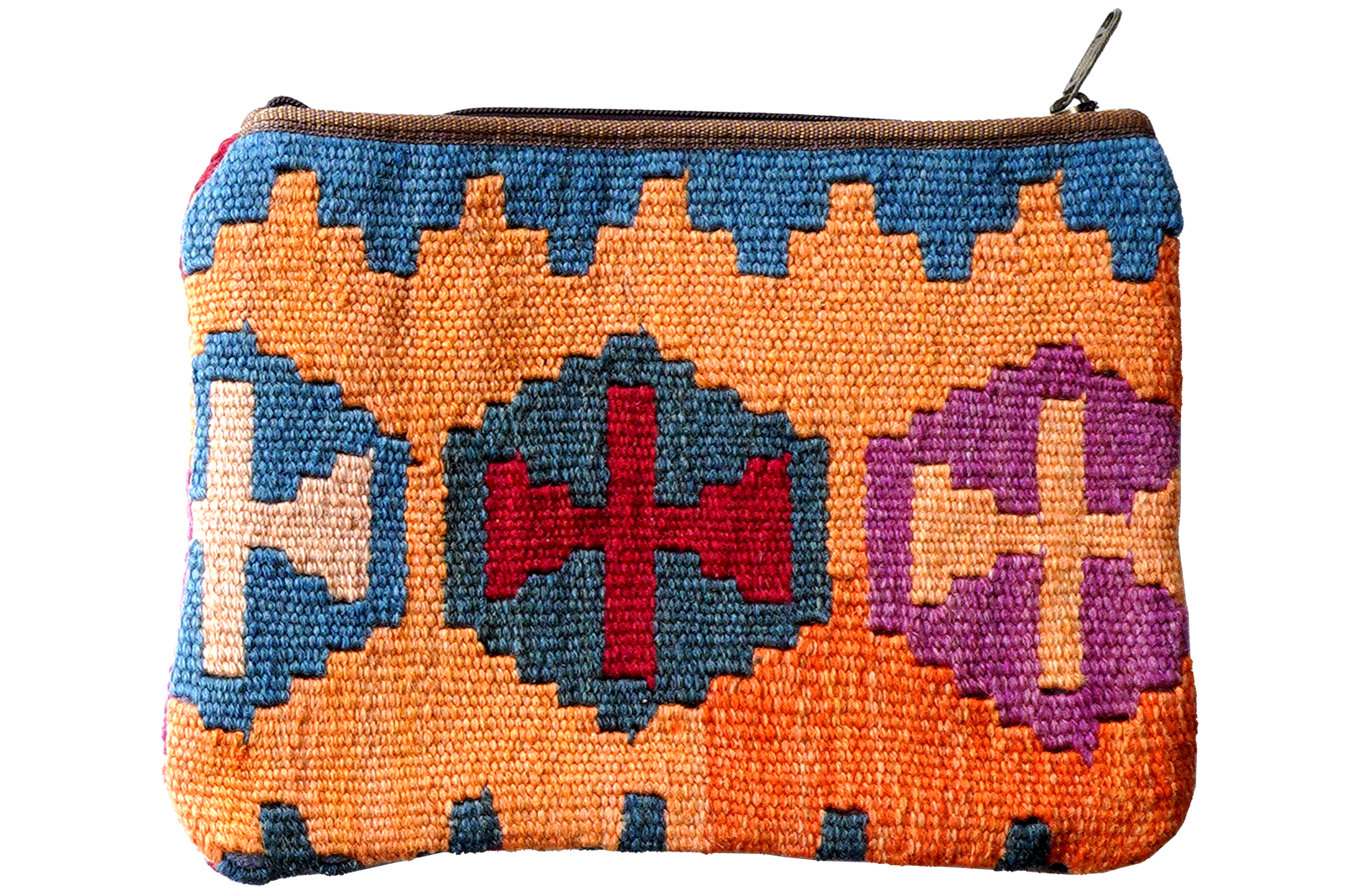 Kelim Bag Vivienne — Handgefertigt, 33x23 cm, Bunt, 100% Virgin Wool | Detail view