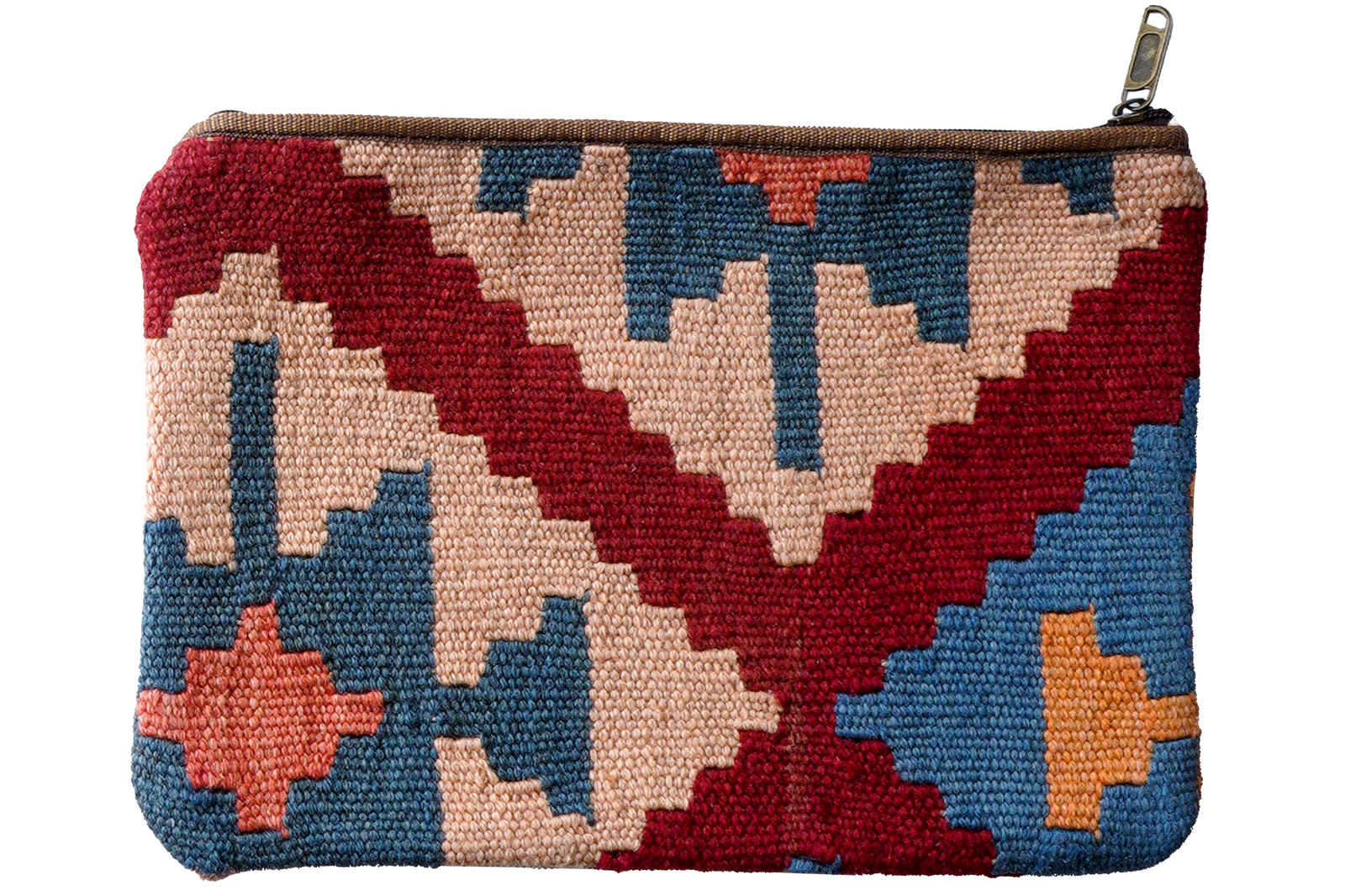 Kelim Bag Stephanie — Handgefertigt, 38x26 cm, Bunt, 100% Virgin Wool | Main view