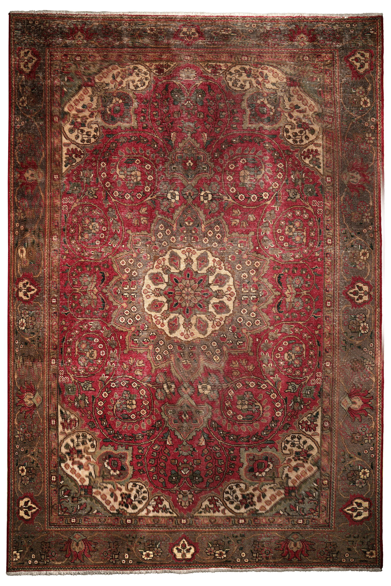 Heritage — Hand-knotted, 192x286 cm, Red, 100% Virgin Wool | Main view