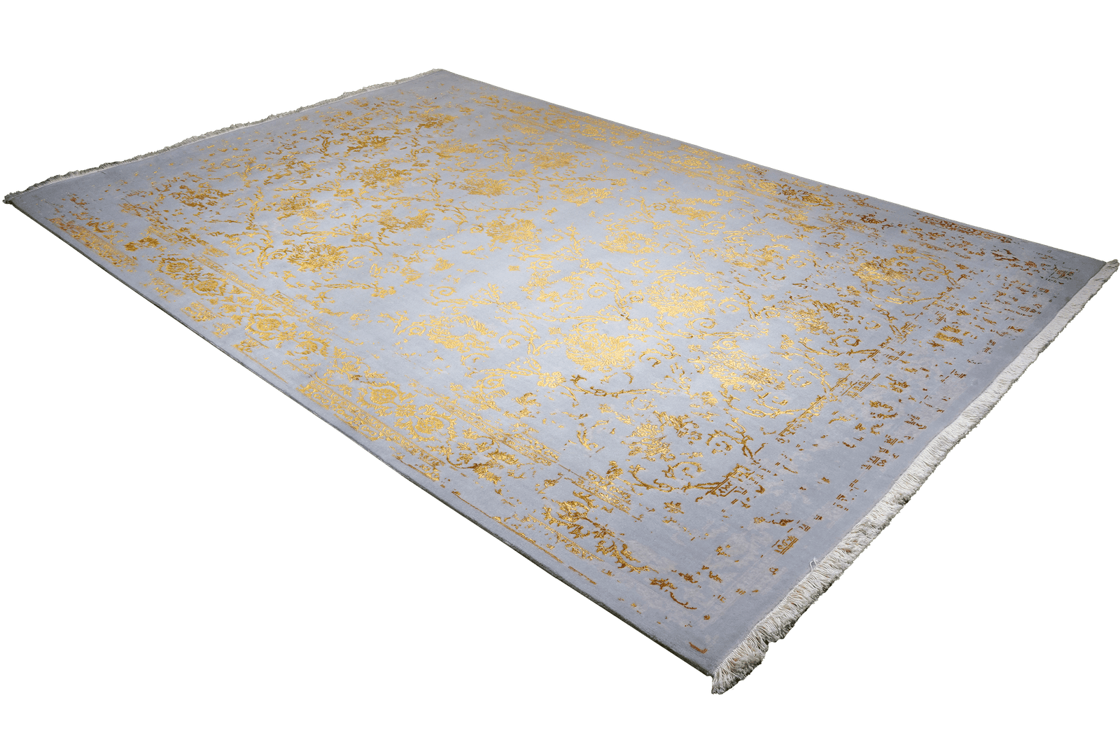 Paradayda — Hand-knotted, 204x297 cm, Blue, 70% Baumwolle, 30% Viskose | View 4