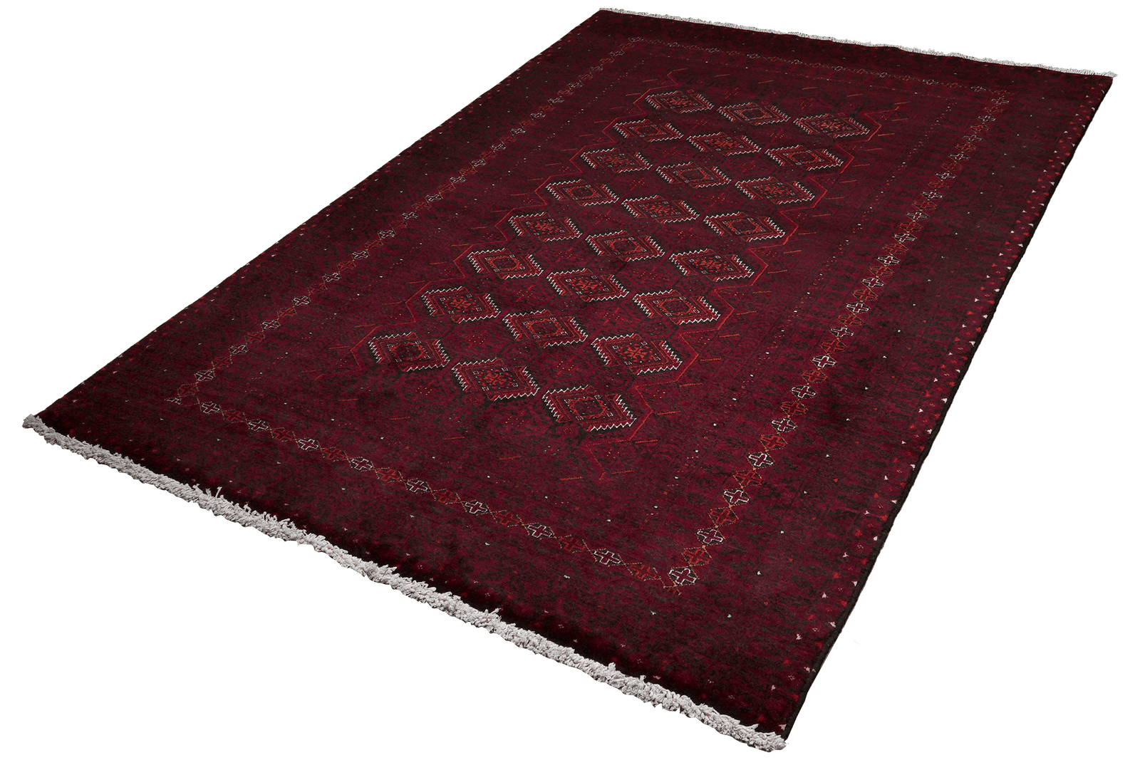 Belutch — Hand-knotted, 117x203 cm, Red, 100% Virgin Wool | View 5