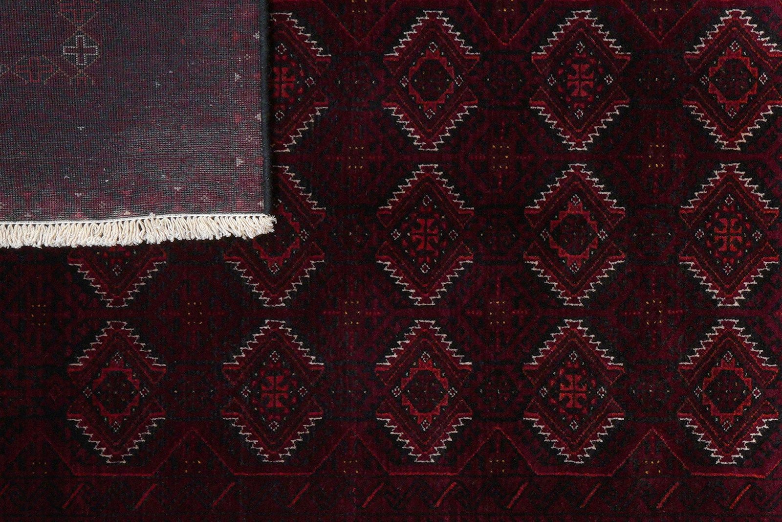Belutch — Hand-knotted, 117x203 cm, Red, 100% Virgin Wool | View 7