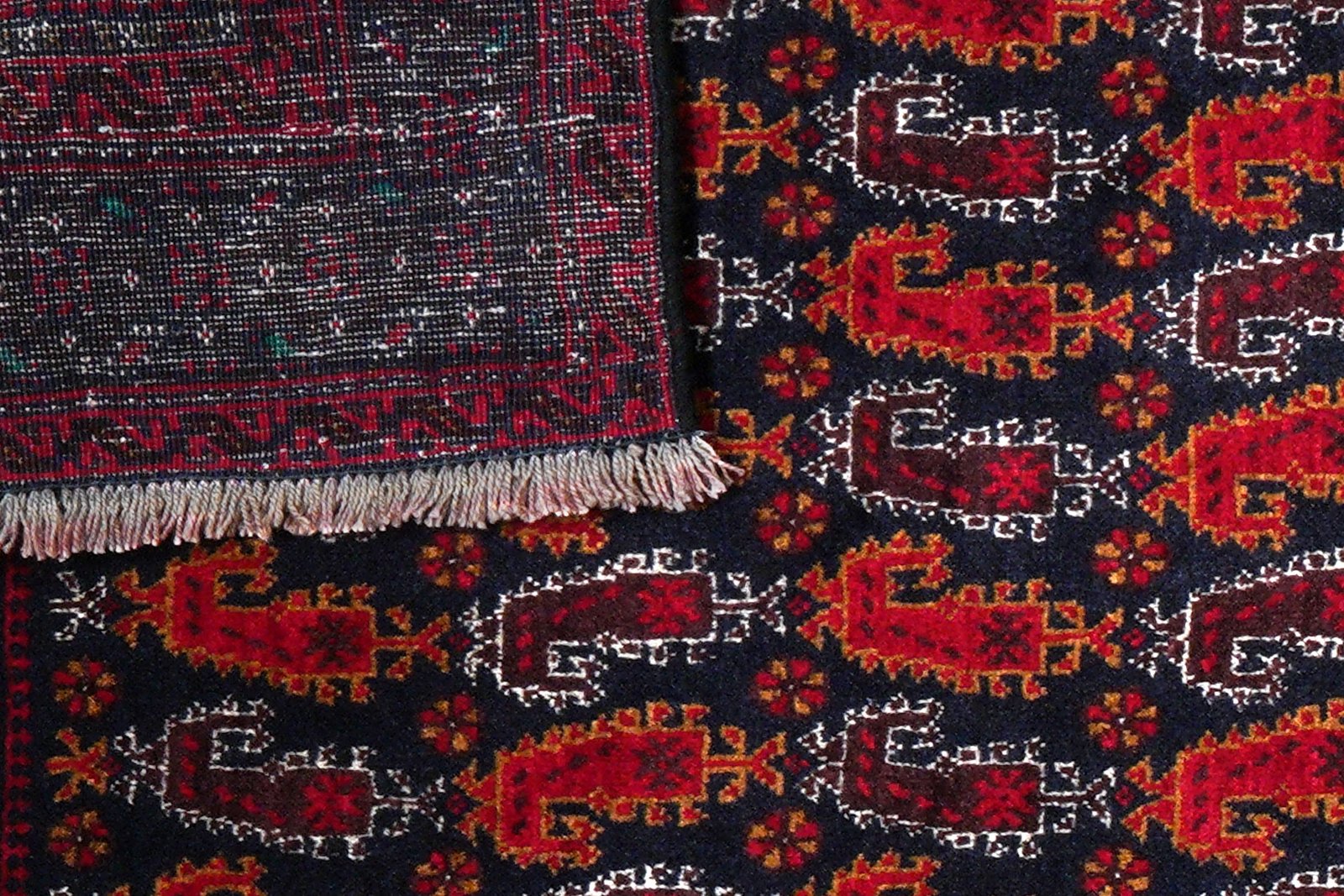 Belutch — Hand-knotted, 103x189 cm, Black, 100% Virgin Wool | View 7