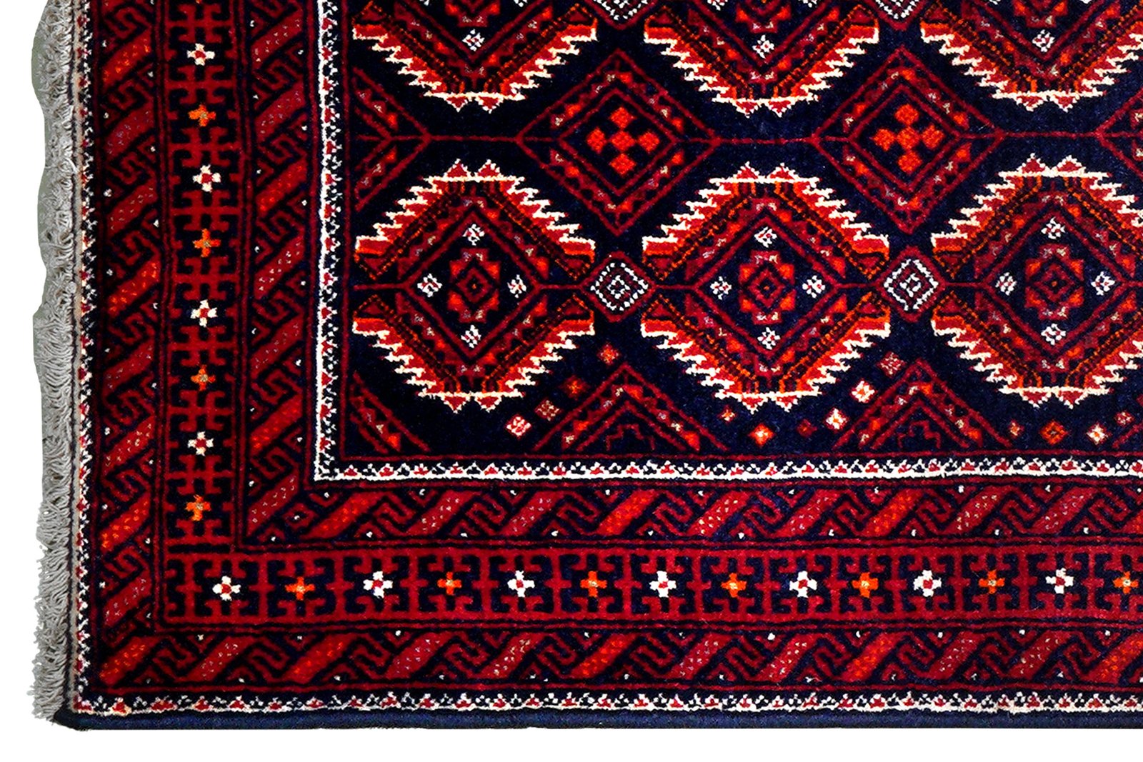 Belutch — Hand-knotted, 87x173 cm, Blue, 100% Virgin Wool | View 3
