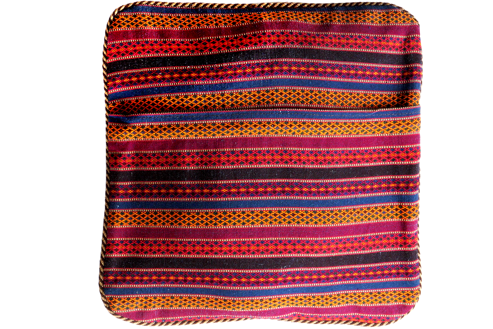 Kelim Kissen — Handmade, 40x40 cm, Multicolor, 100% Virgin Wool | View 3