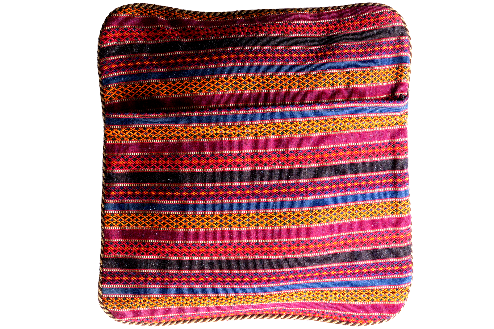 Kelim Kissen — Handmade, 40x40 cm, Multicolor, 100% Virgin Wool | View 3