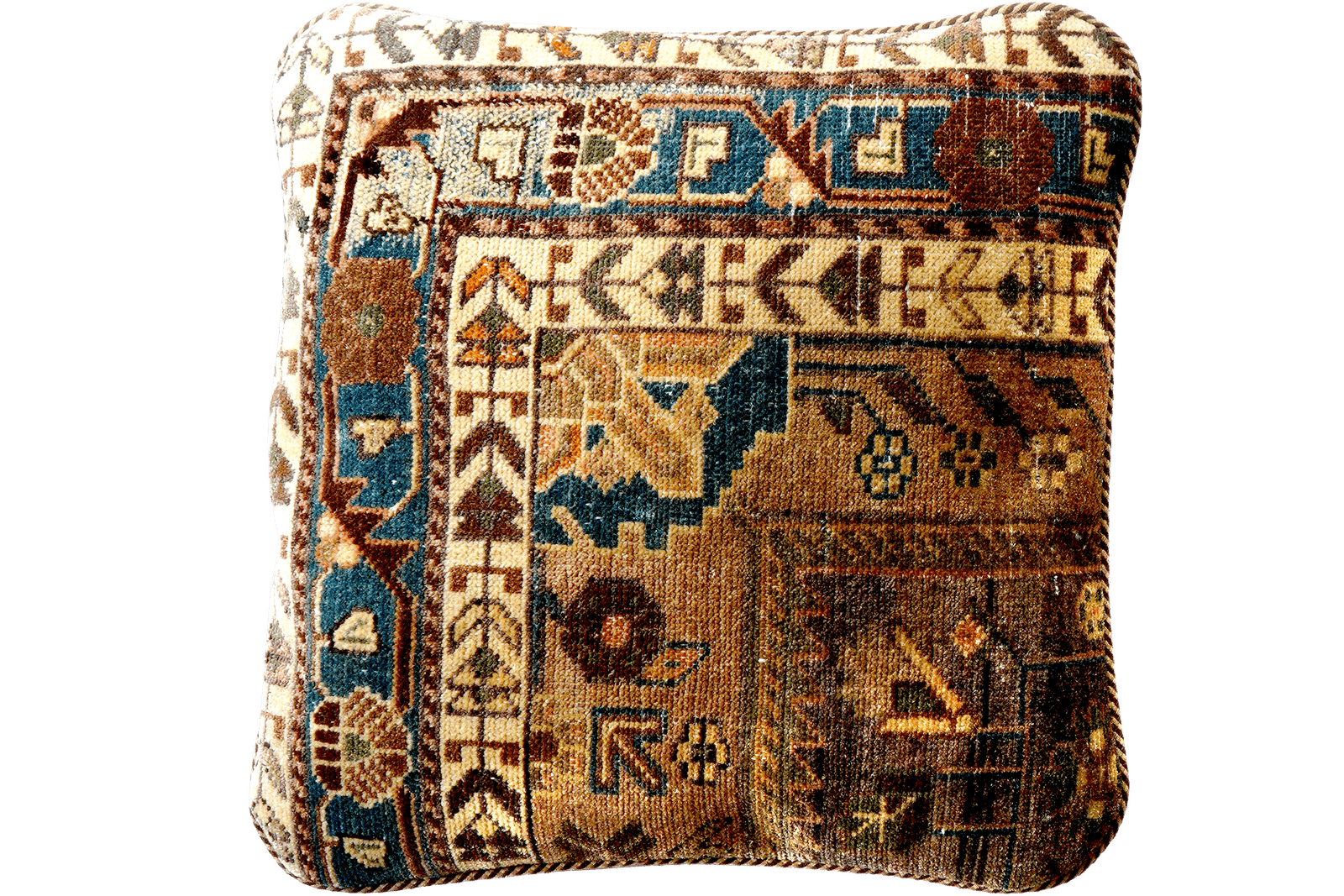 Kelim Kissen — Handmade, 50x50 cm, Multicolor, 100% Virgin Wool | Main view