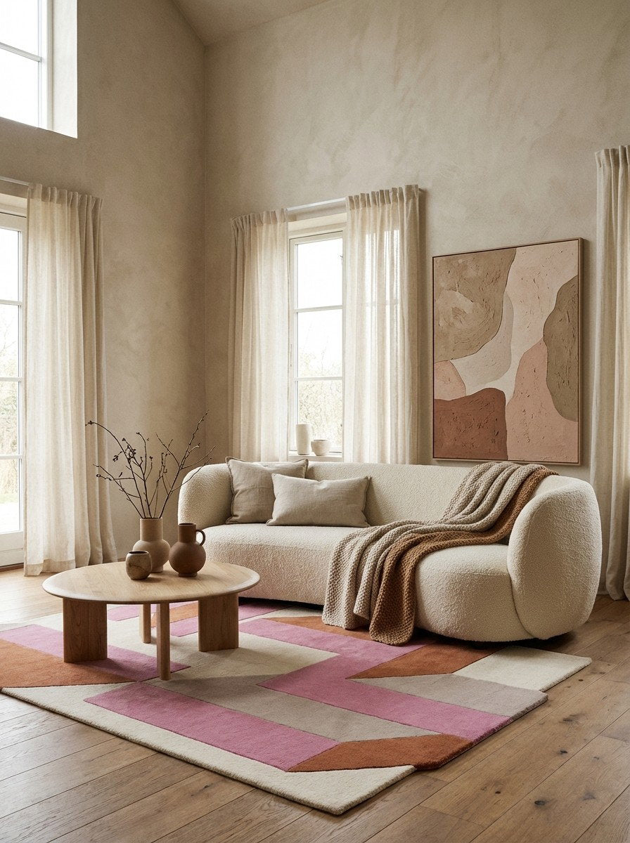 Milo — Handgefertigt, 170x240 cm, Bunt, 50% Schurwolle, 50% Viskose | Detail view