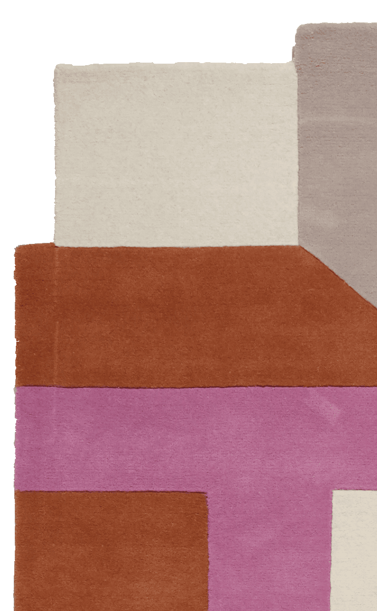 Milo — Hand-knotted, 240x170 cm, Violett, 50% Schurwolle, 50% Viskose | View 3
