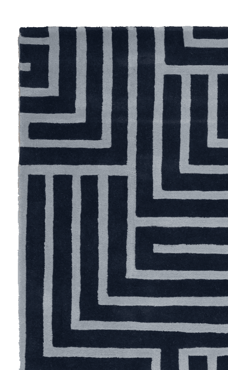 Skyline — Hand-knotted, 300x200 cm, Blue, 50% Schurwolle, 50% Viskose | View 3