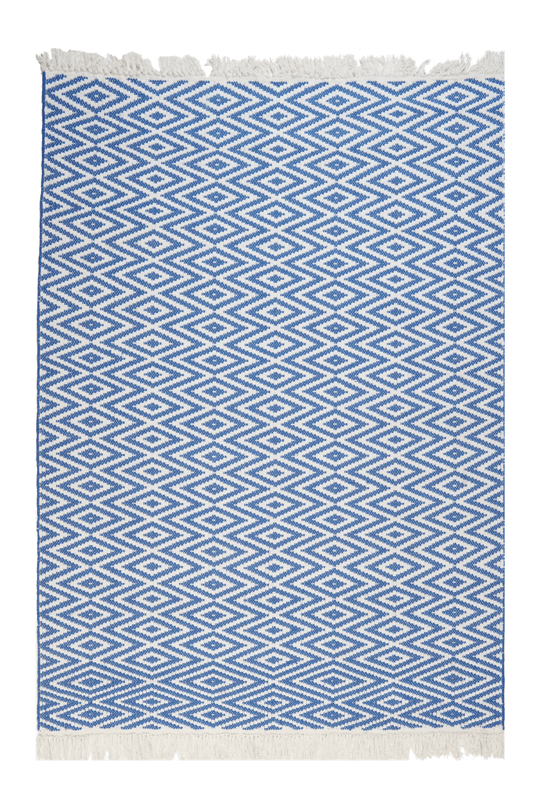 Dhurrie — Handmade, 230x160 cm, Blue, 40% Schurwolle, 60% Baumwolle | Main view