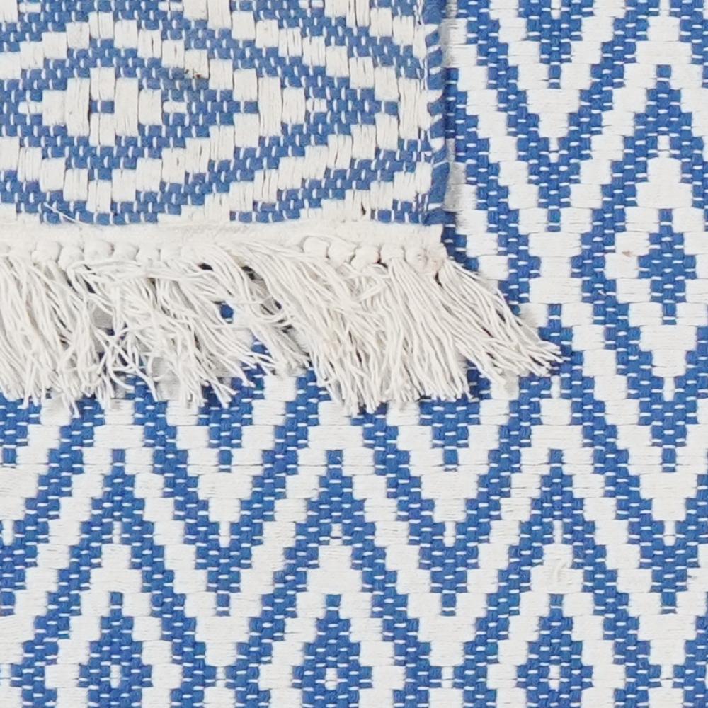 Dhurrie — Handmade, 230x160 cm, Blue, 40% Schurwolle, 60% Baumwolle | View 4