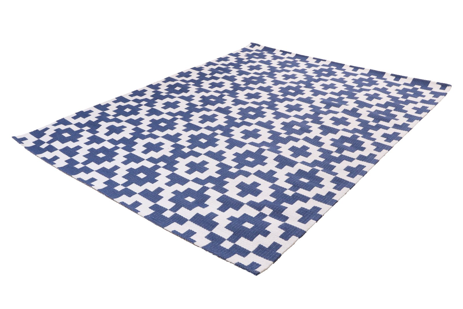 Dhurrie — Handmade, 230x160 cm, Blue, 100% Polyester | View 6