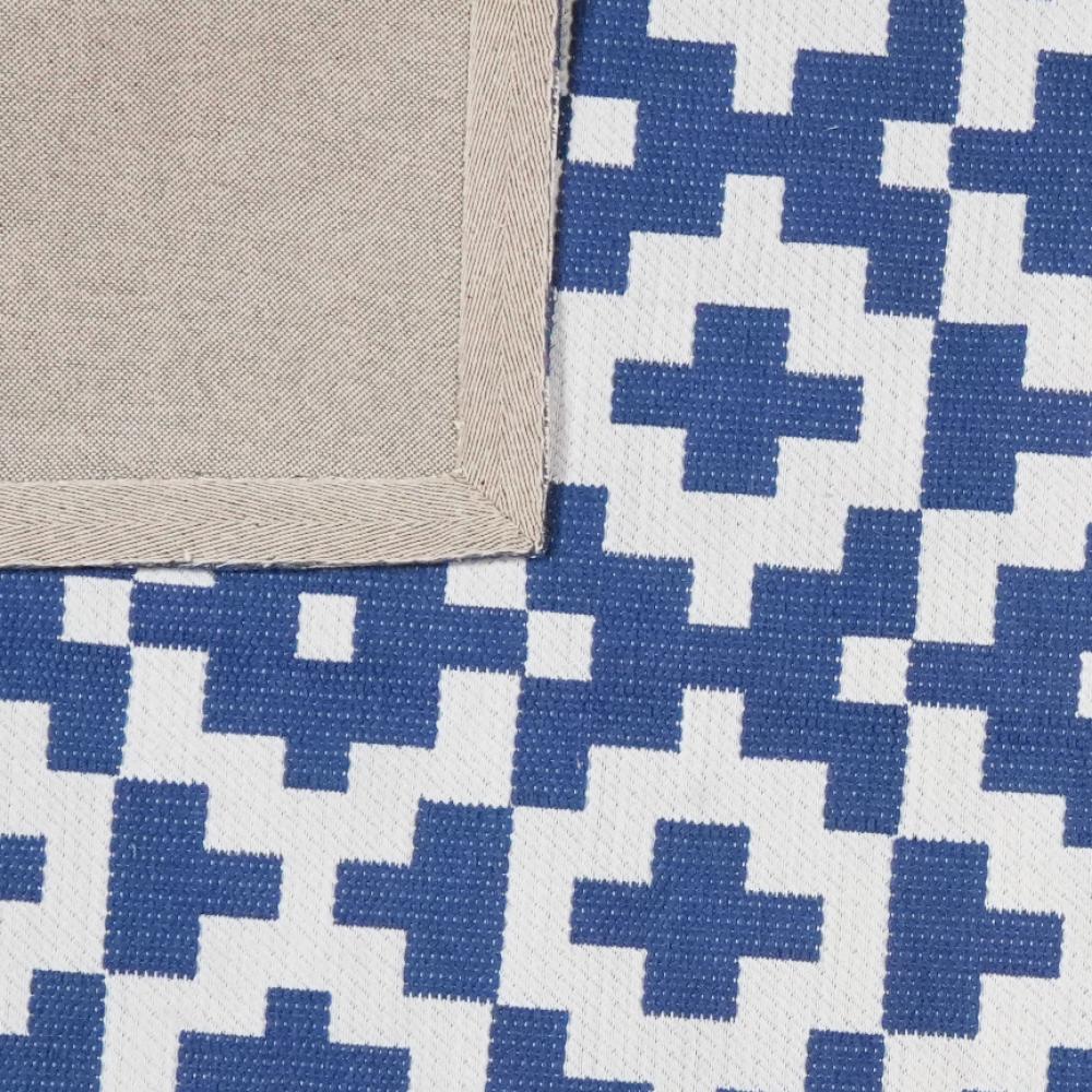 Dhurrie — Handmade, 290x200 cm, Blue, 100% Polyester | View 5