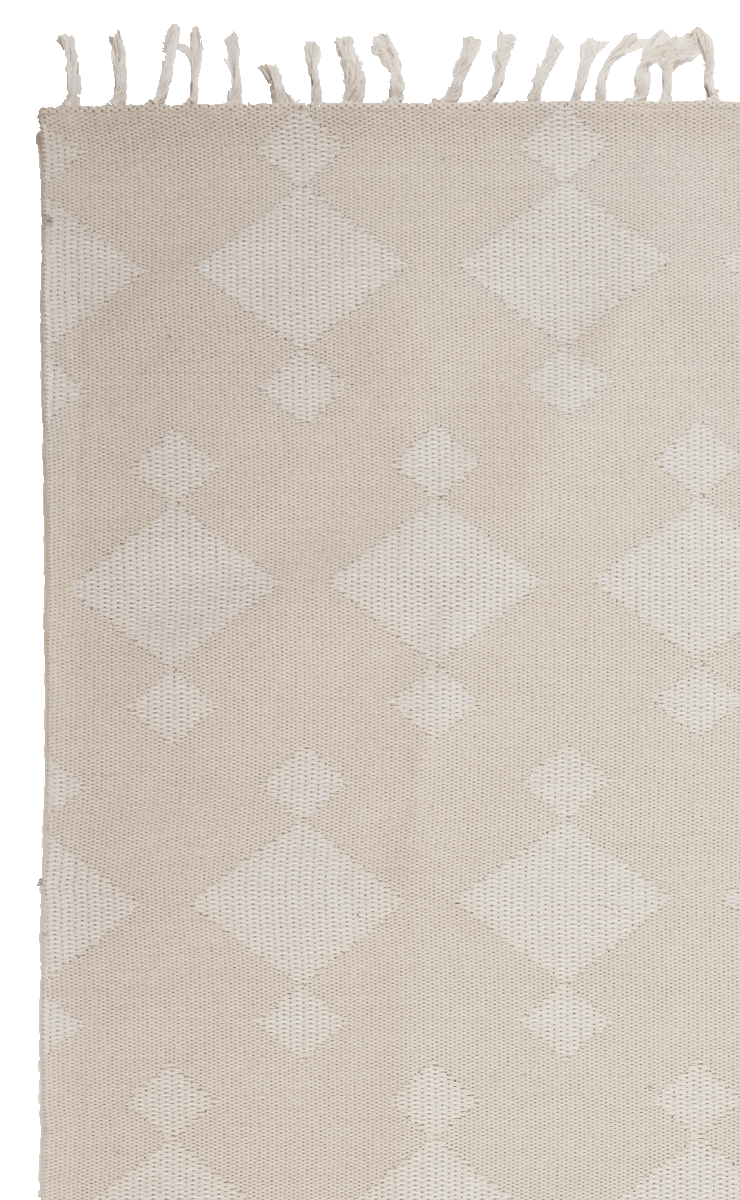 Dhurrie — Handmade, 230x160 cm, Beige, 100% Polyester | View 3