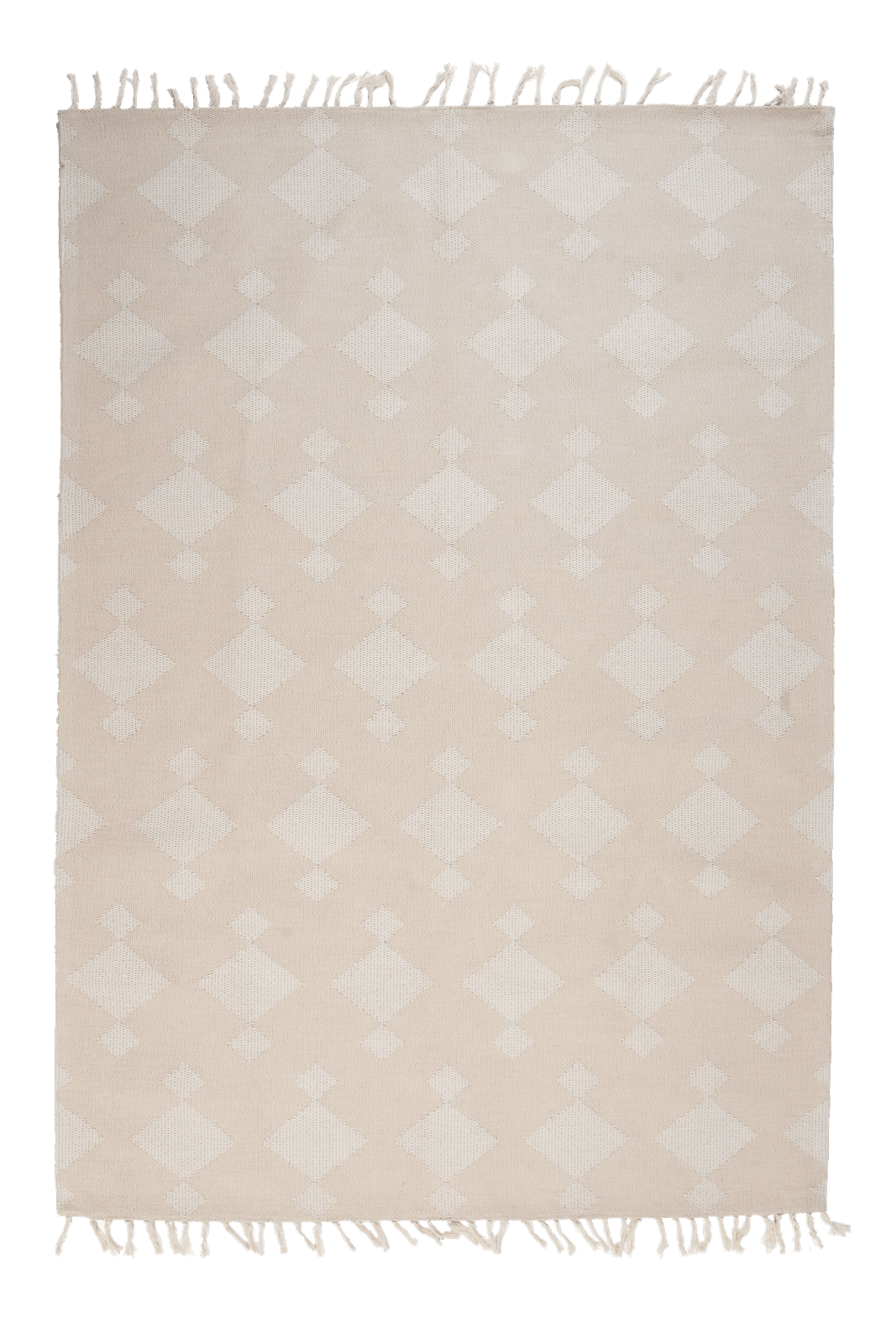 Dhurrie — Handmade, 290x200 cm, Beige, 100% Polyester | Main view
